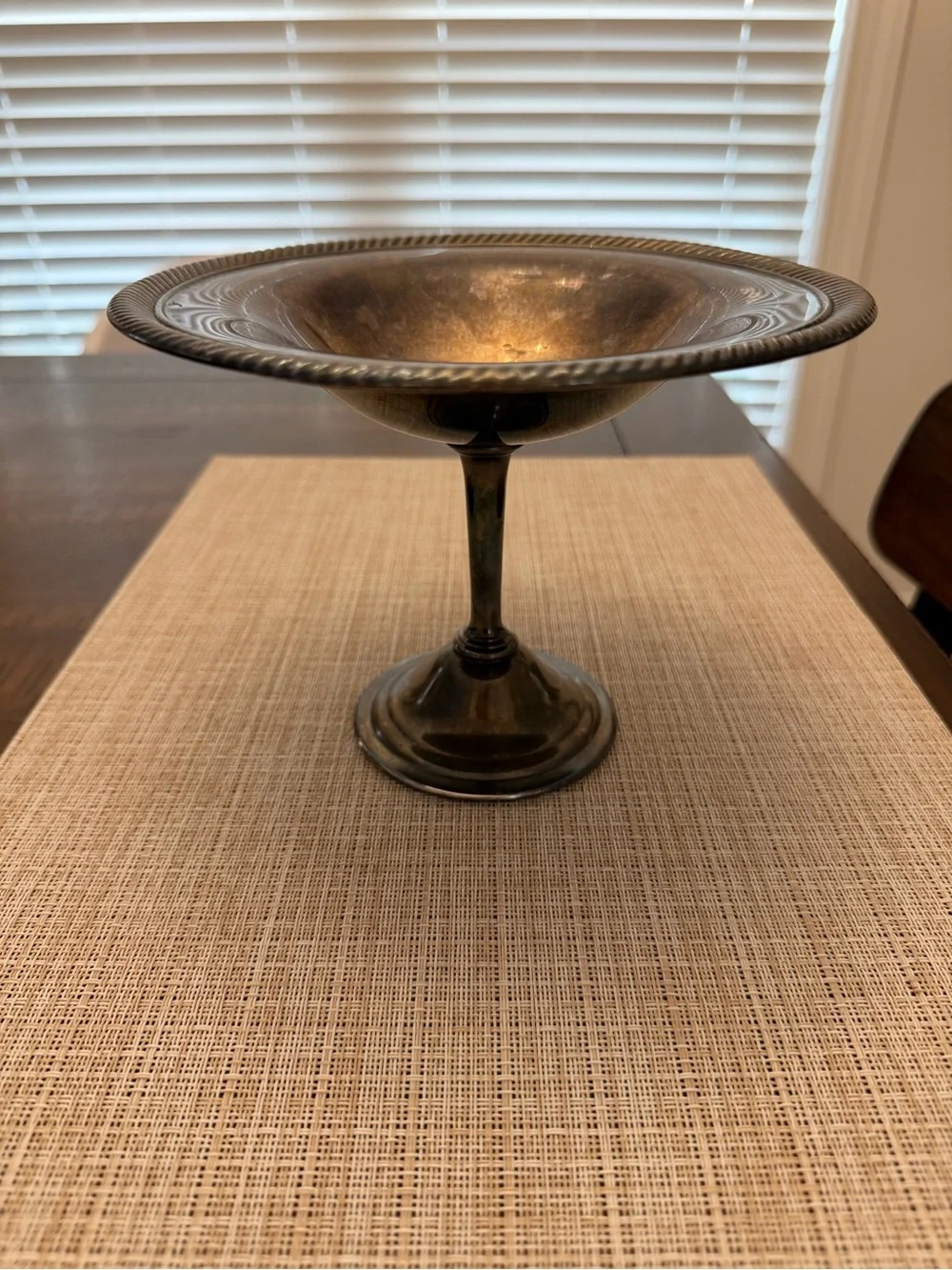 Silver-Tone Metal Pedestal Compote/Candy Dish